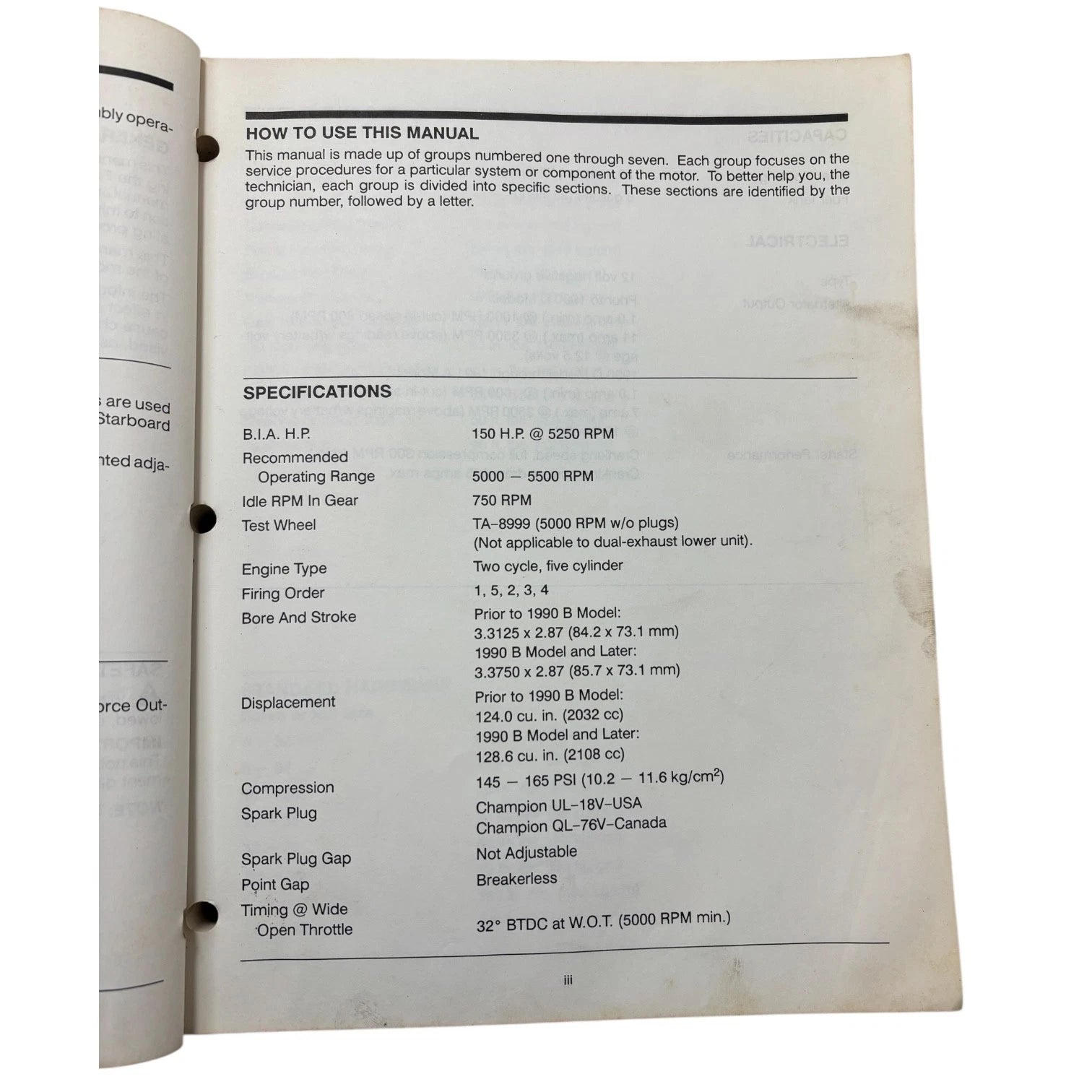 Service Manual for Force Outboards OB4643 150 HP (1989–1991 A Models)