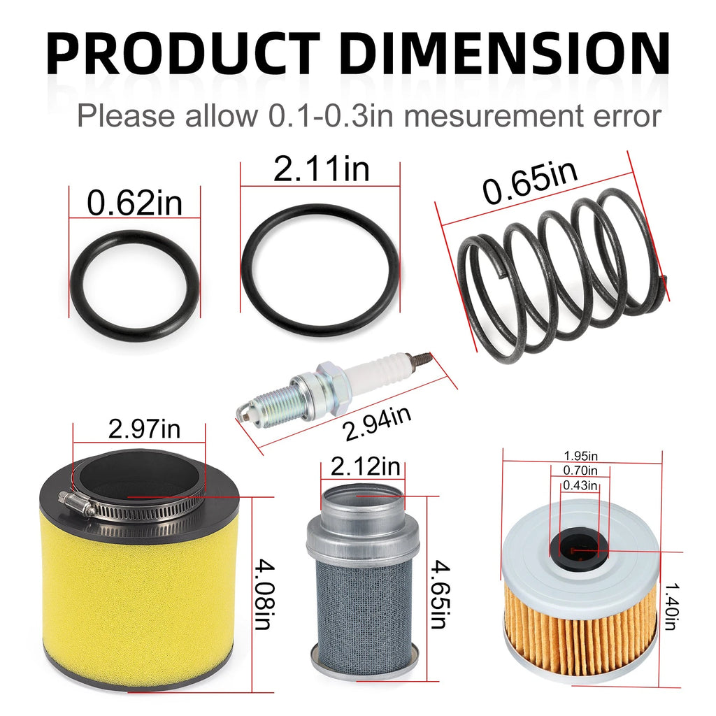Oil Air Filter + Cleaner Body for Honda Foreman TRX400 TRX450 (2000–2006)