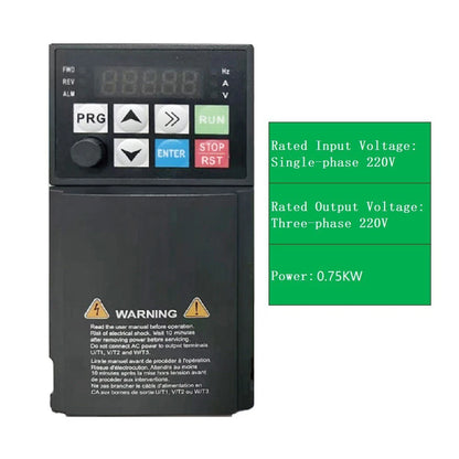 VFD Motor Control Drive for 220V Single Phase Input (0.75kW)