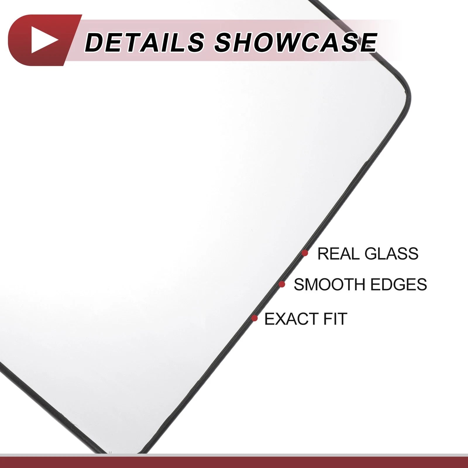 Heated Left Driver Side Tow Mirror Glass Replacement for Ford F250 (2017–2024)