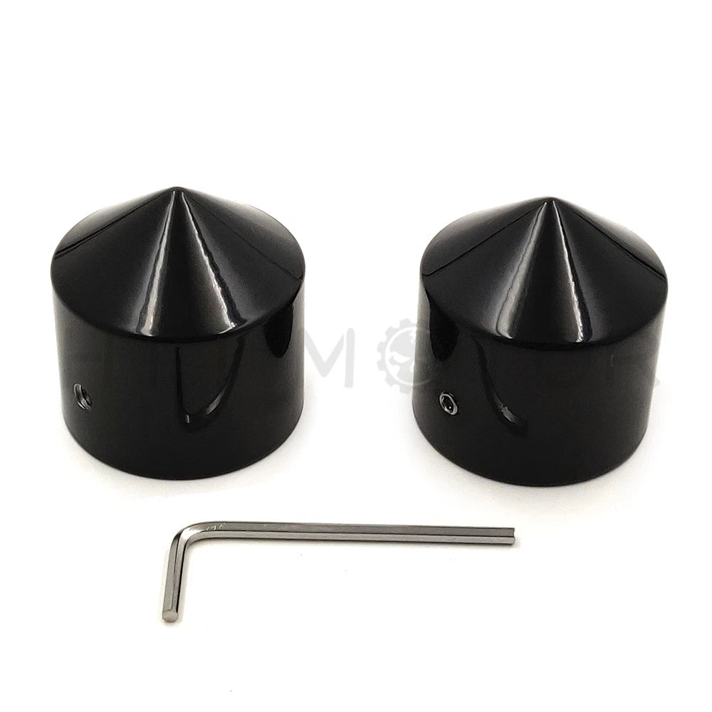 28mm Front Axle Nut Covers for Harley Choppers, Honda, Suzuki, Kawasaki, Yamaha