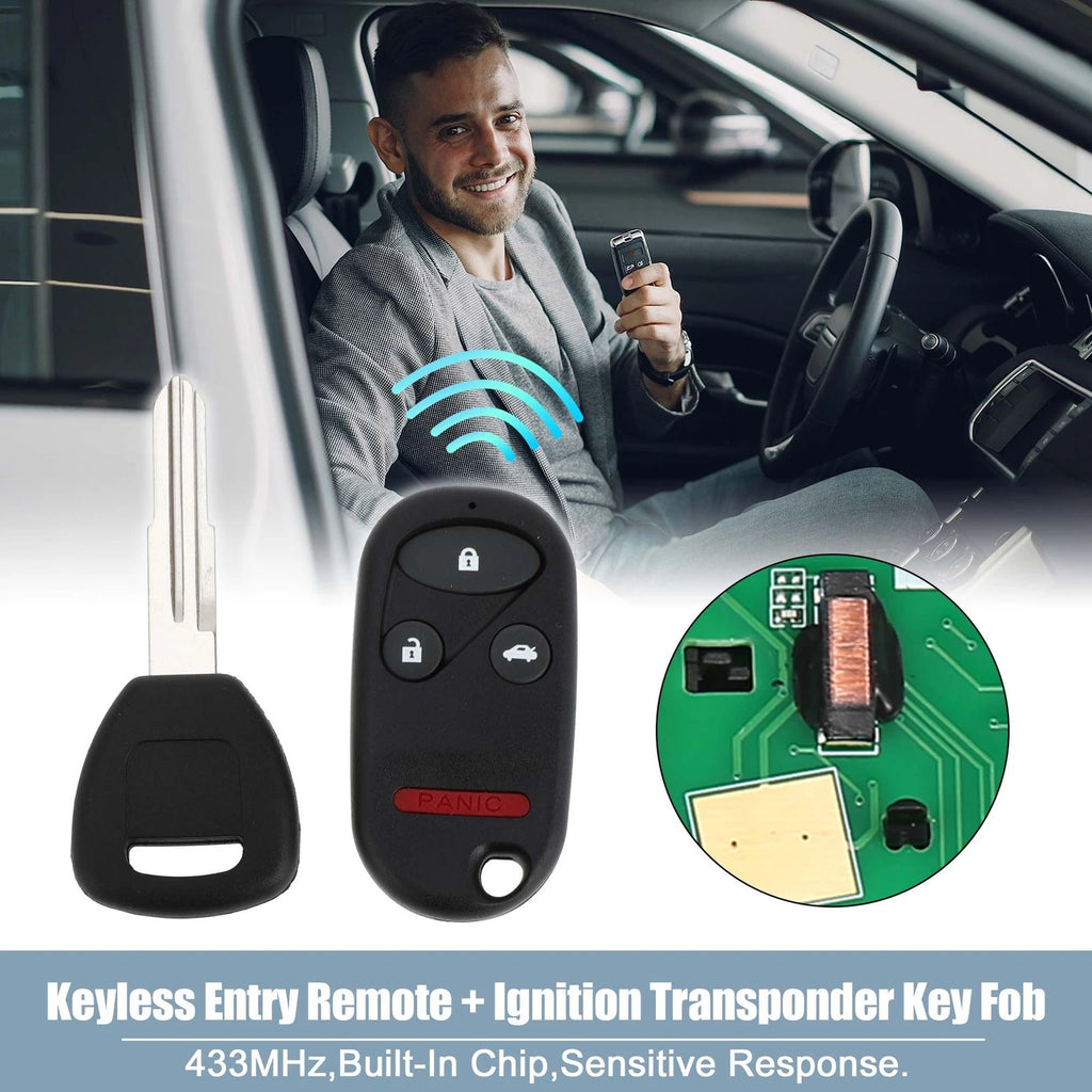 Keyless Entry Remote Ignition Transponder Key Fob for Honda Civic (2001–2005)
