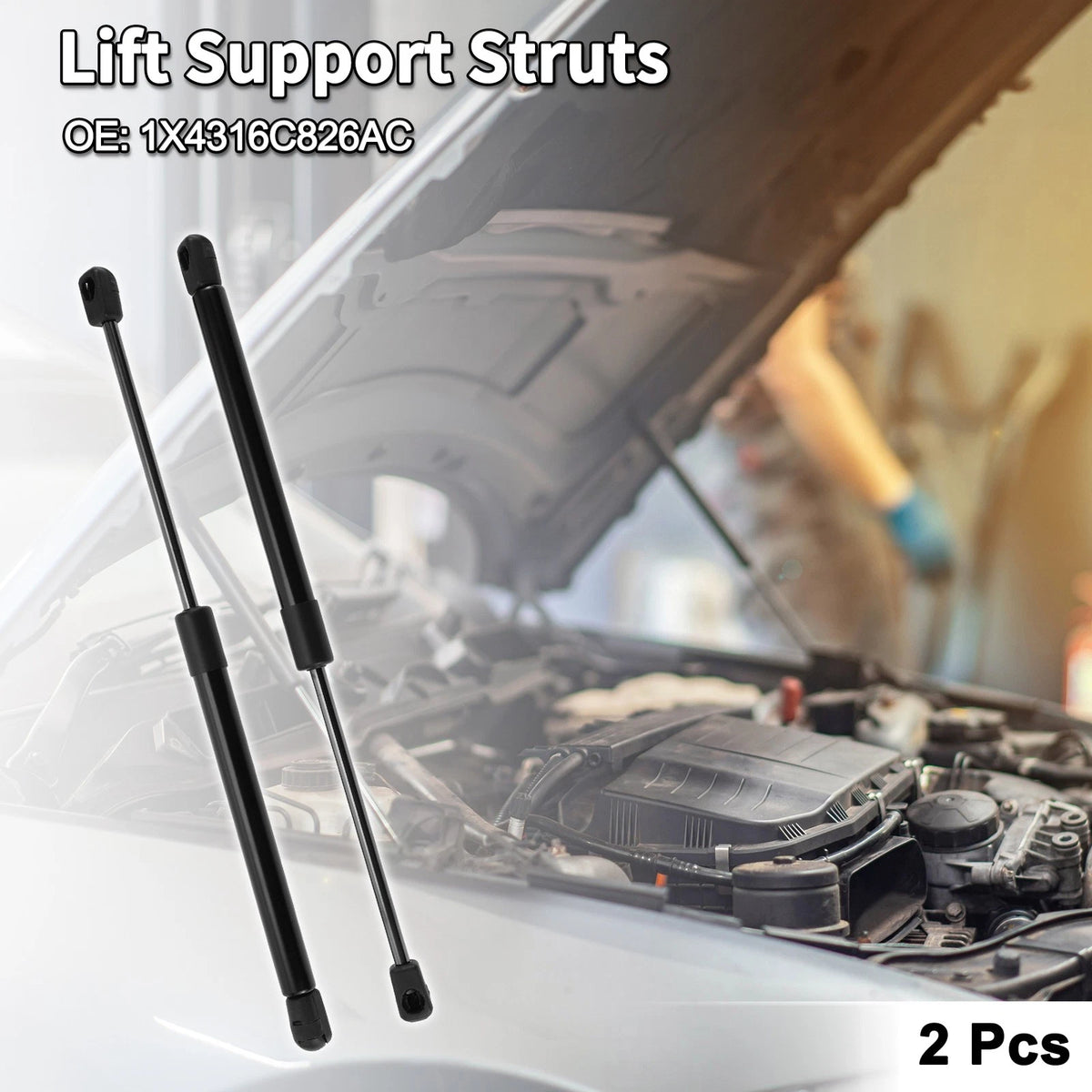Front Hood Lift Supports Struts Gas Spring for Jaguar X-Type (2001–2009)