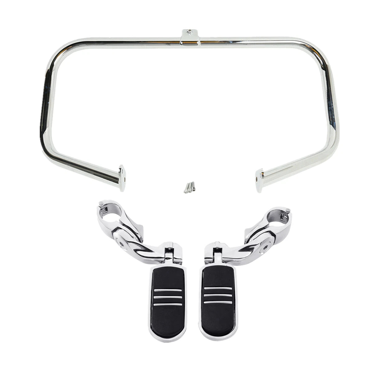 Chrome/Black Engine Guard Crash Bar for Harley Touring FL (1997–2008)