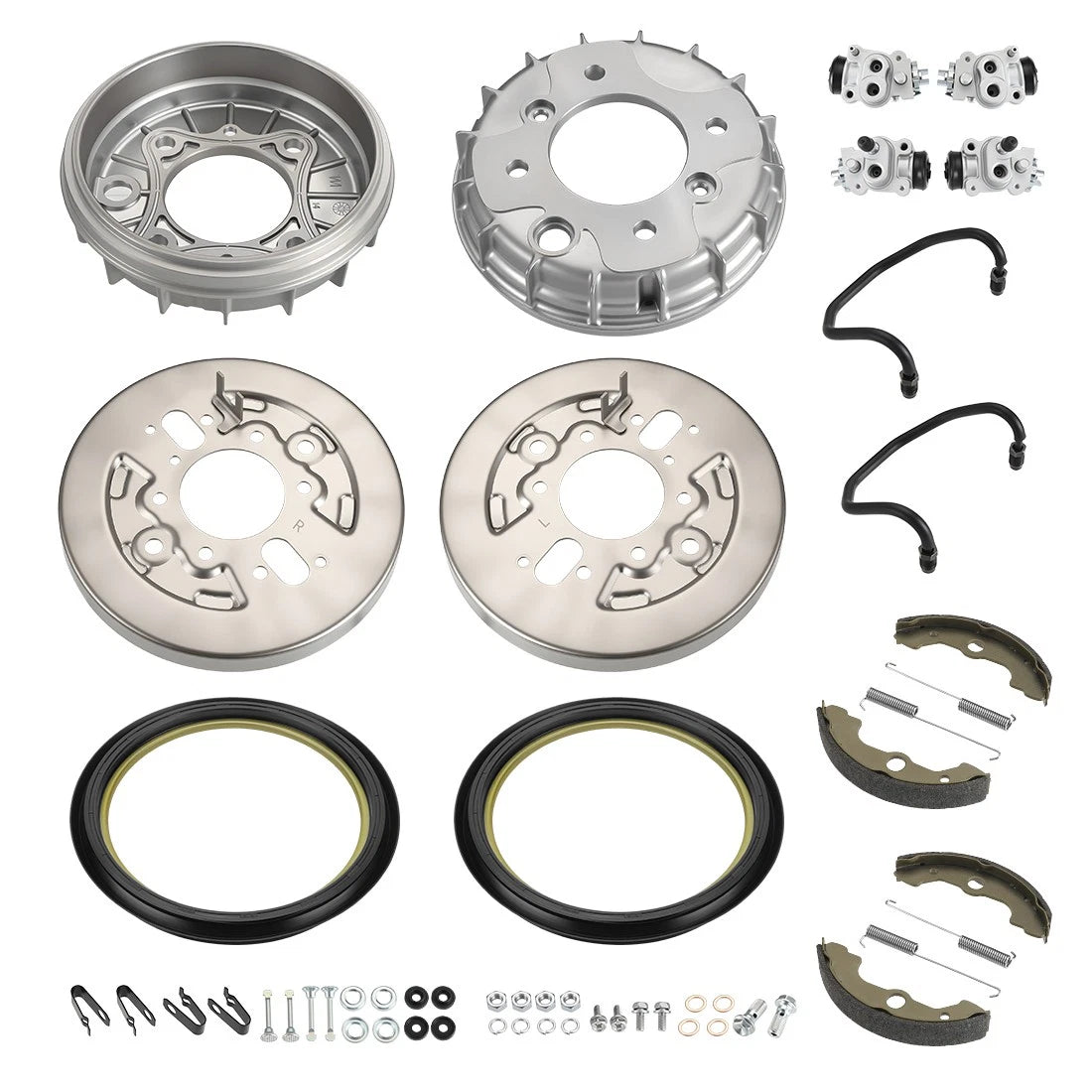Front Brake Drum Hub Plate Shoes Kit for Honda Rancher 350 TRX350FE/FM (2000–2003)