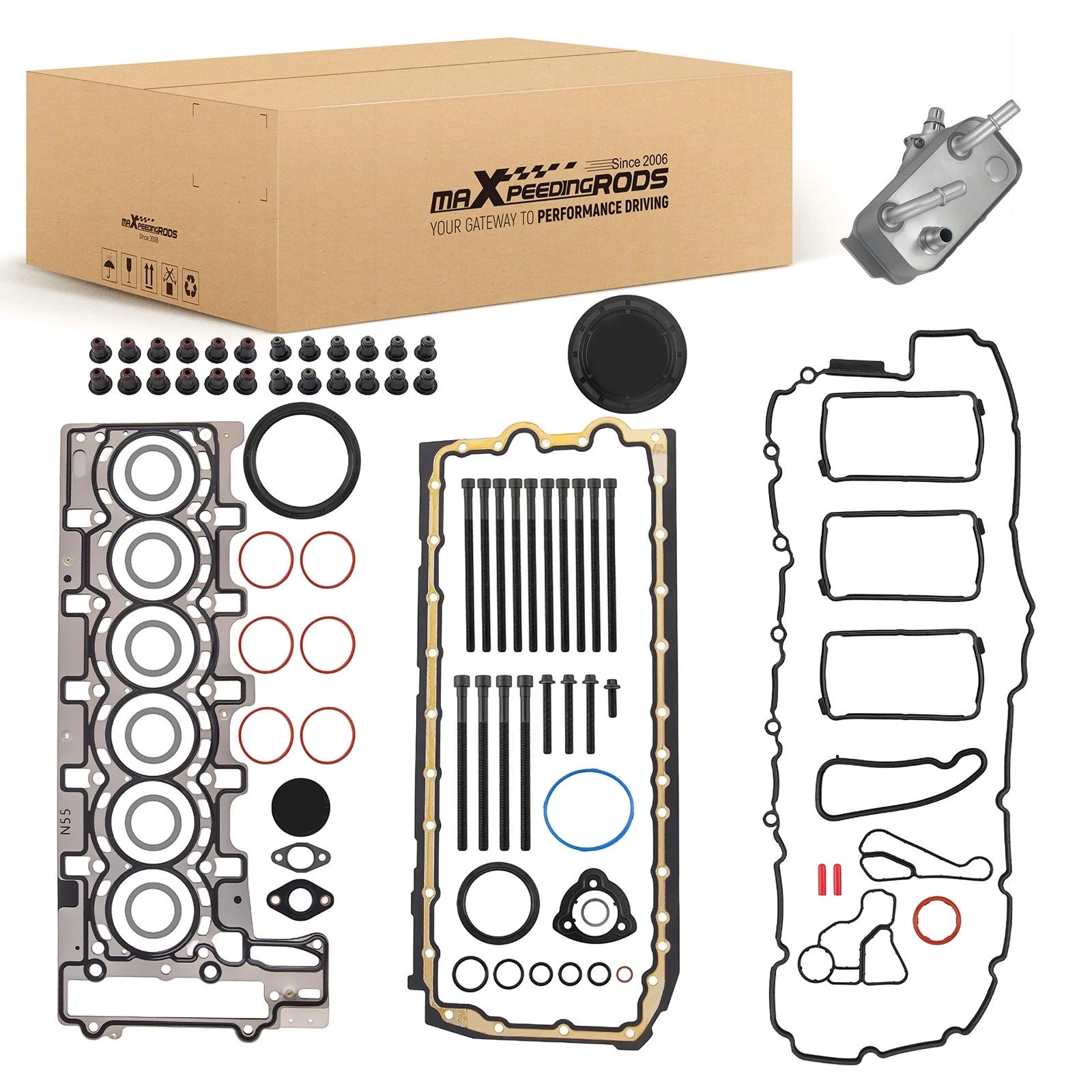 Oil Cooler Assembly with MLS Gaskets for BMW 335i E90 (2010–2011)