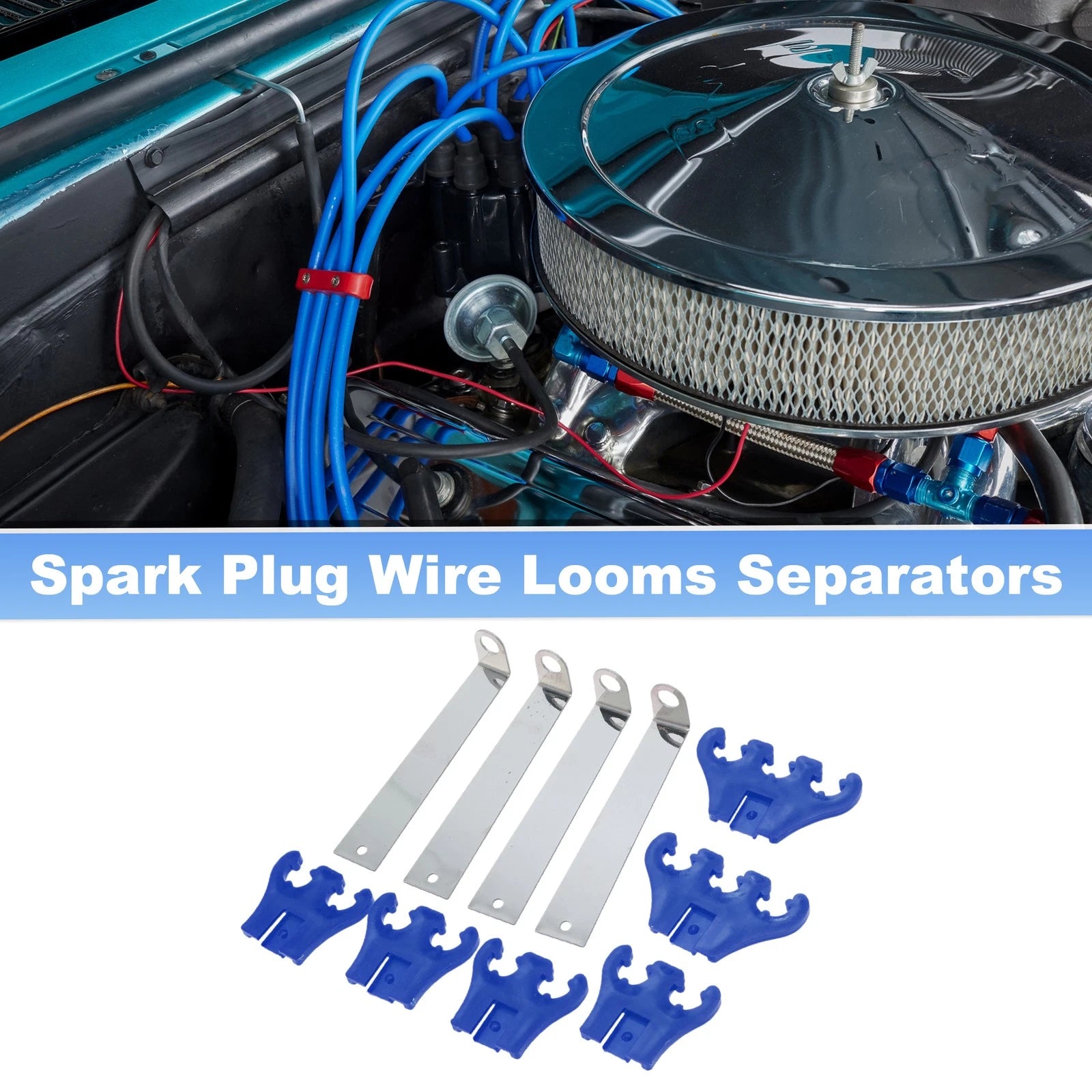 Engine Spark Plug Loom Separators Replacement for Ford Chevrolet (7-9mm) (1970–2024)