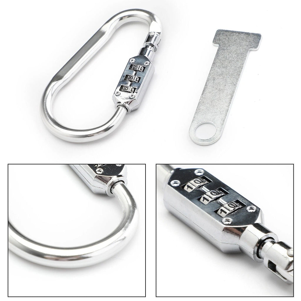Helmet Lock Quick Release Buckle Fastener +T Bar for Motorcycle Scooter Bike