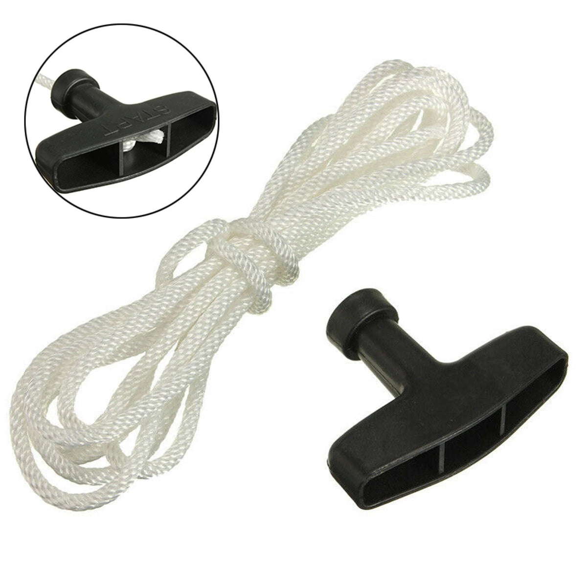 Recoil Pull Start Handle with Rope Cord Kit for Lawn Mower Chainsaw Trimmer