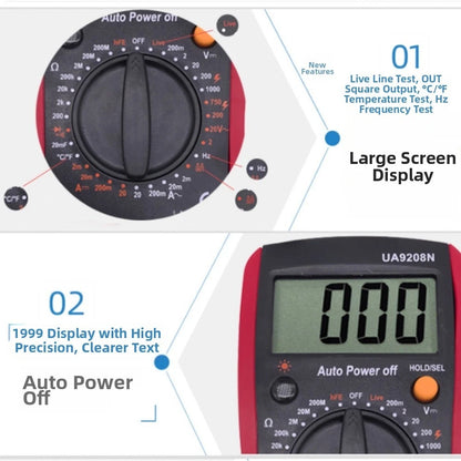 Digital Multimeter for Automotive Use - Large LCD Screen, Auto Power-off