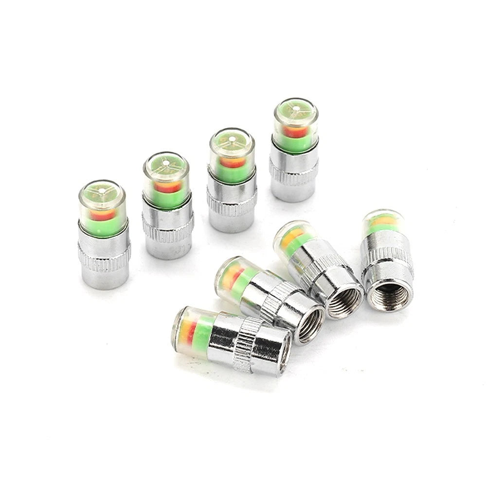 8Pc Tire Pressure Monitor Valve Cap with Sensor Indicator for