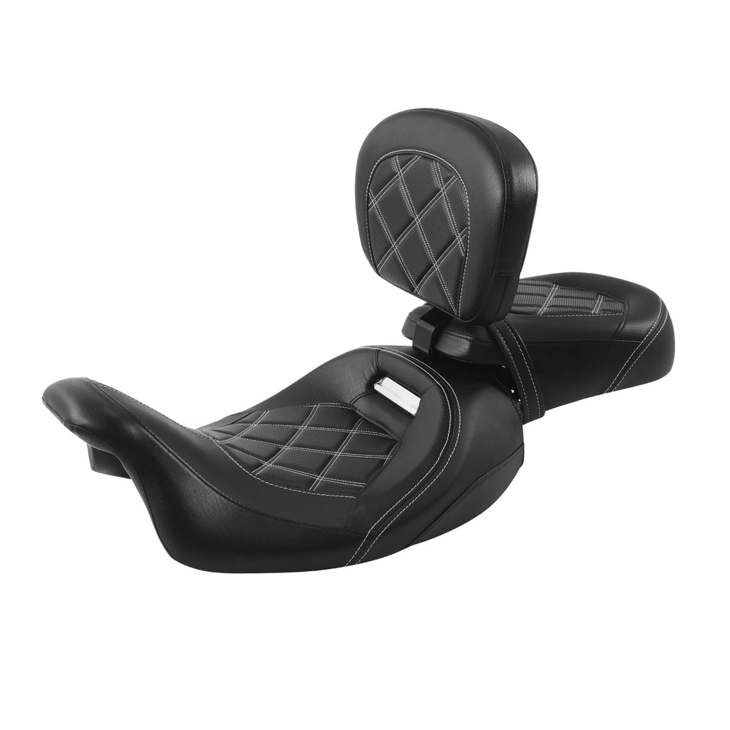 Low-Profile Driver Passenger Seats Backrest for Harley Touring (2009–2023)