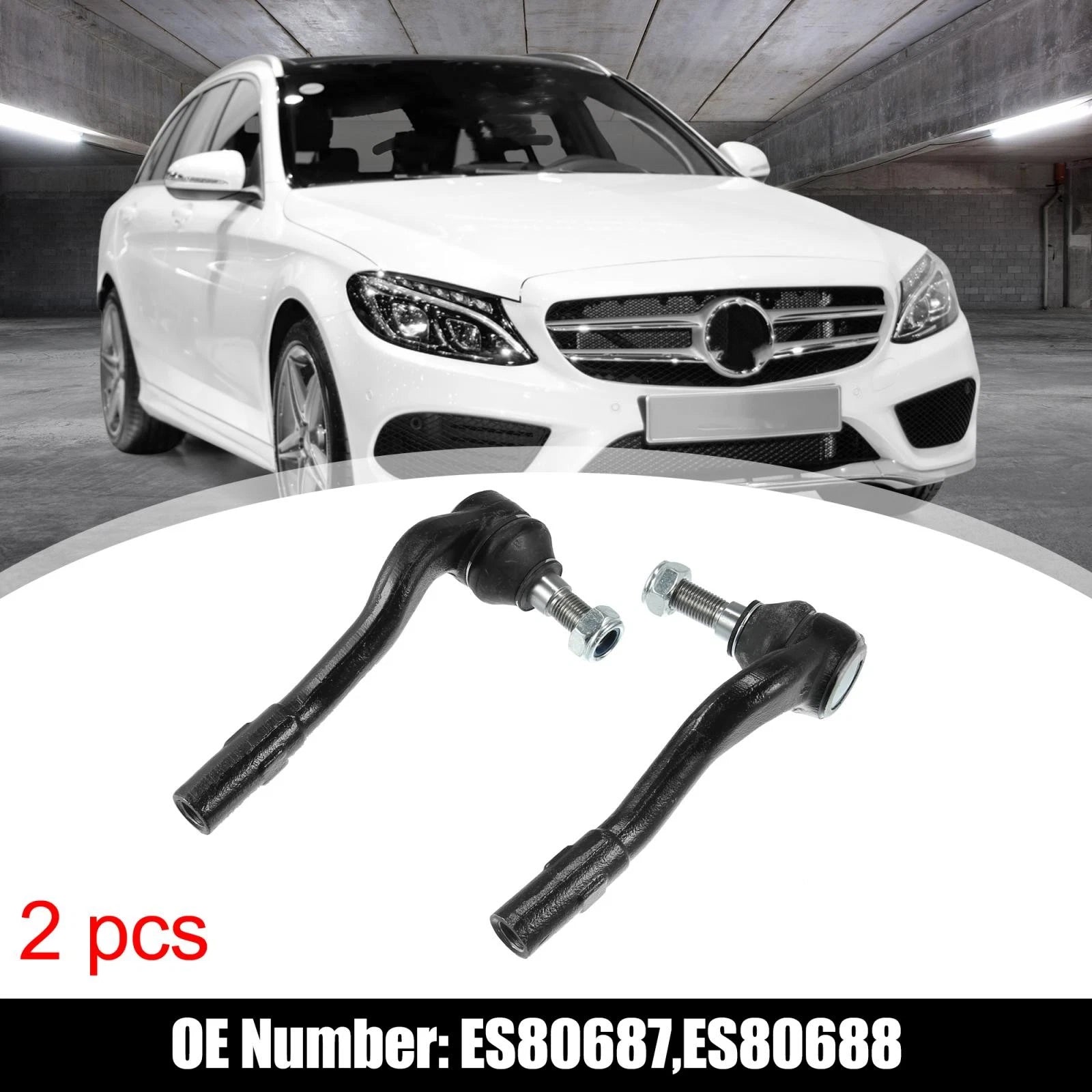2pcs Front Outer Tie Rod End Replacement for Mercedes-Benz C230 C240 C280 (2005–2015)