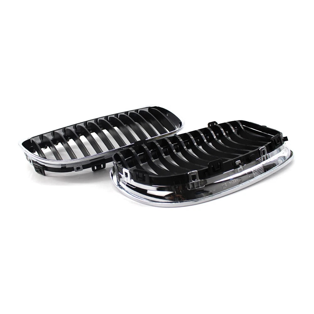 2pcs Front Kidney Grille Chrome Black For BMW E90 E91 LCI 328i 335i 2009-2011 10