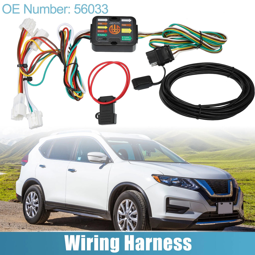 Trailer Wiring Harness 4-Pin Replacement Set for Nissan Rogue (2008–2020)