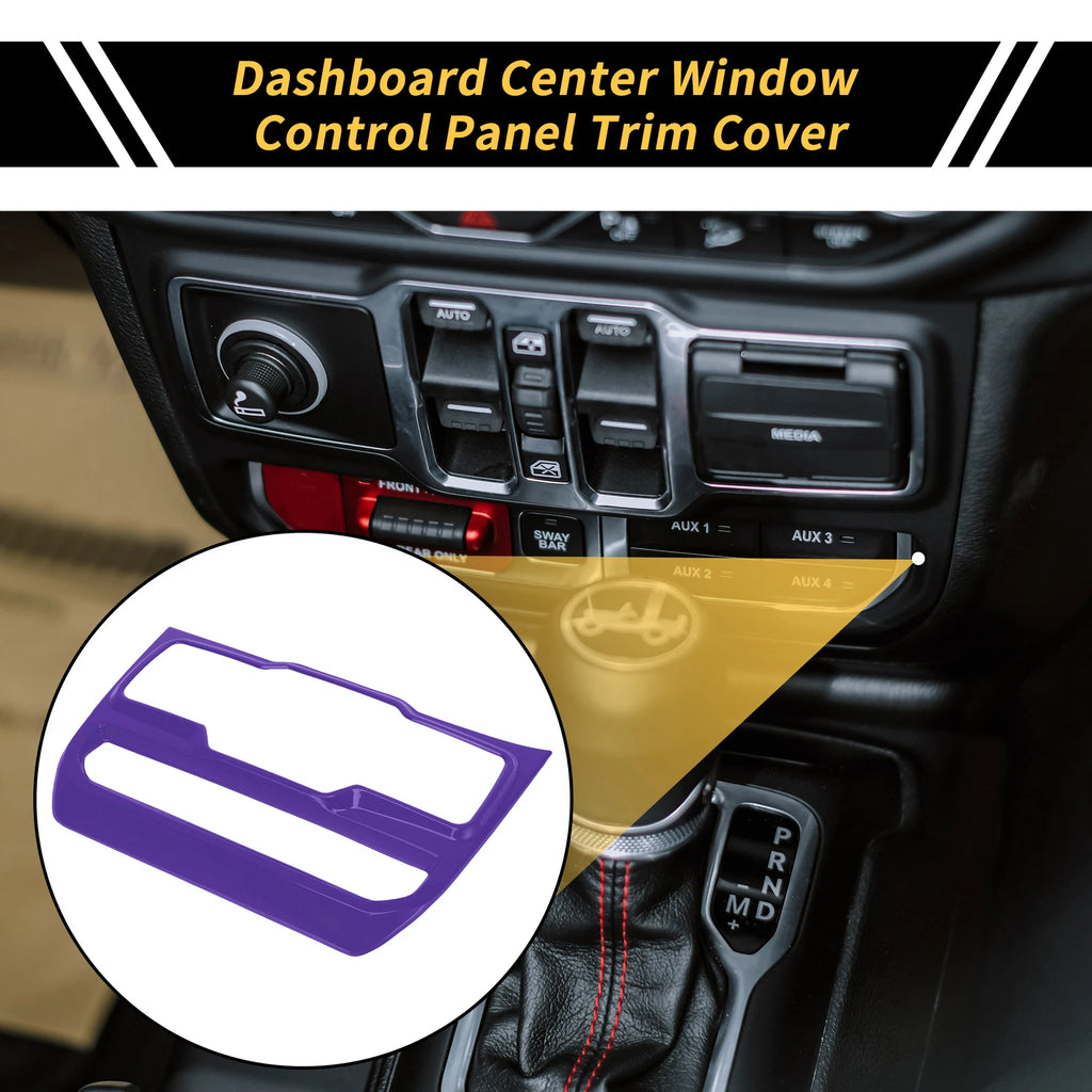 Dashboard Center Window Control Panel Cover for Jeep Wrangler (2007–2018)