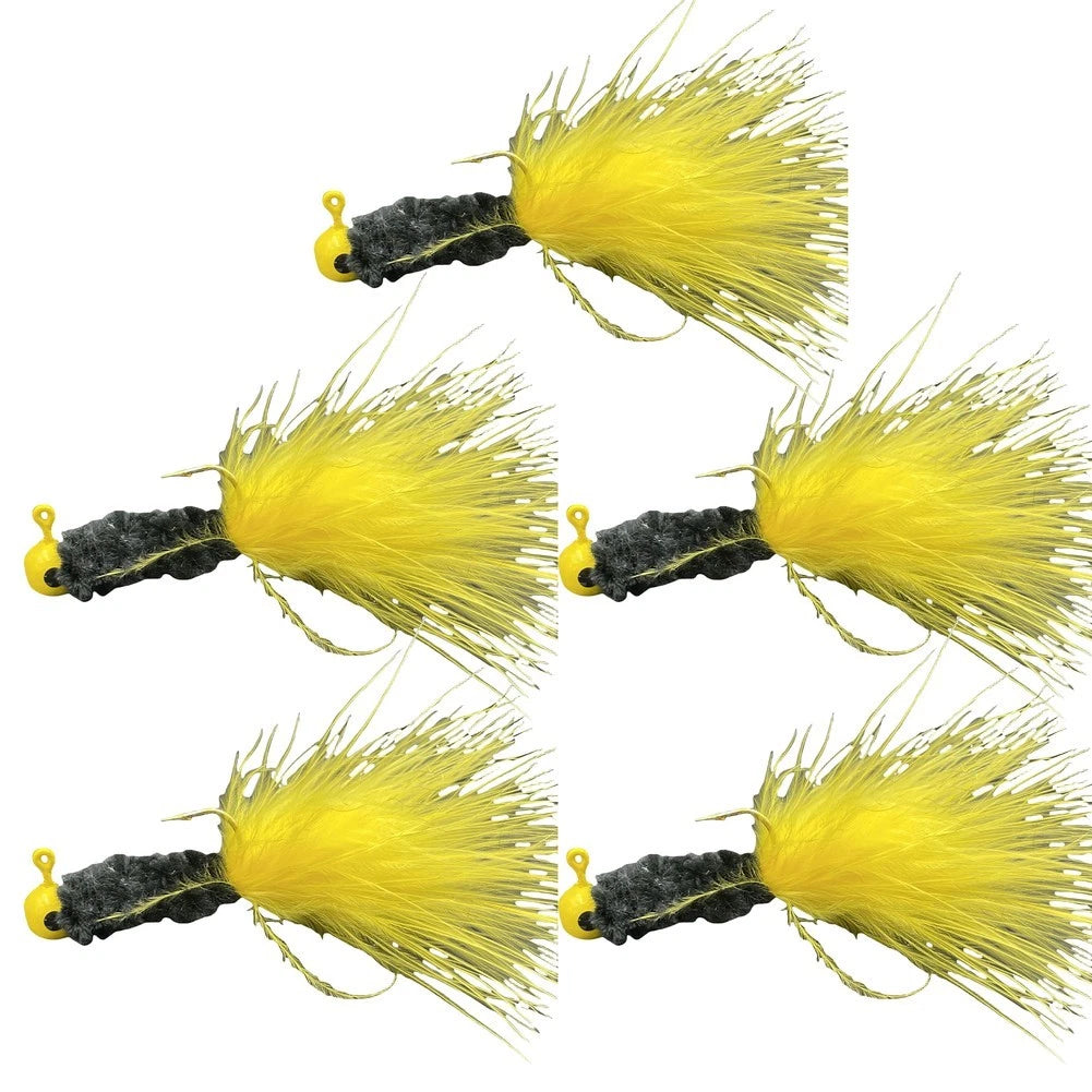 Fishing Lure Set with Feather Jig Head Hooks for Universal Use