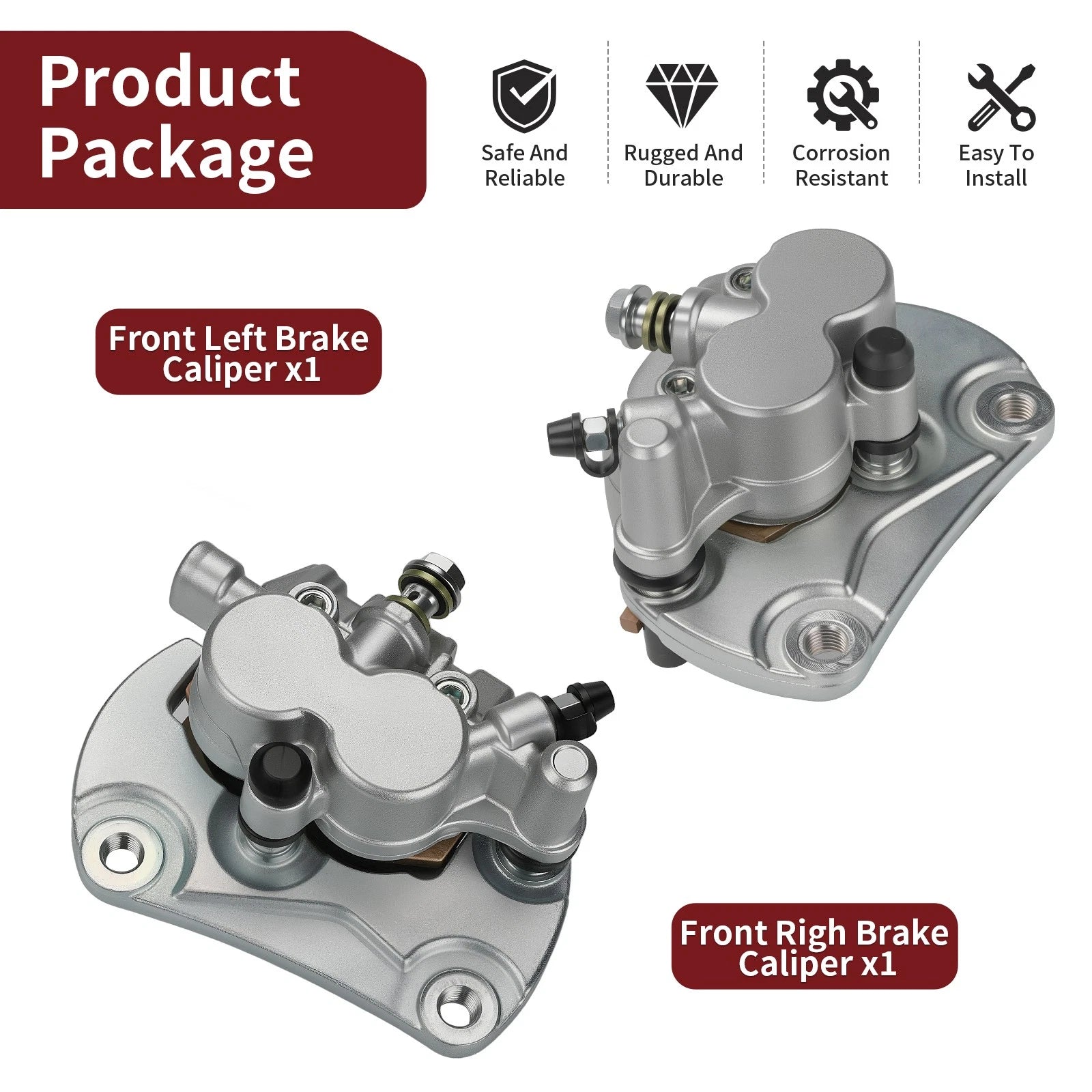 Front Brake Calipers for Can Am Commander 800/R 1000/R Max (2011–2021) 705600679 705600678