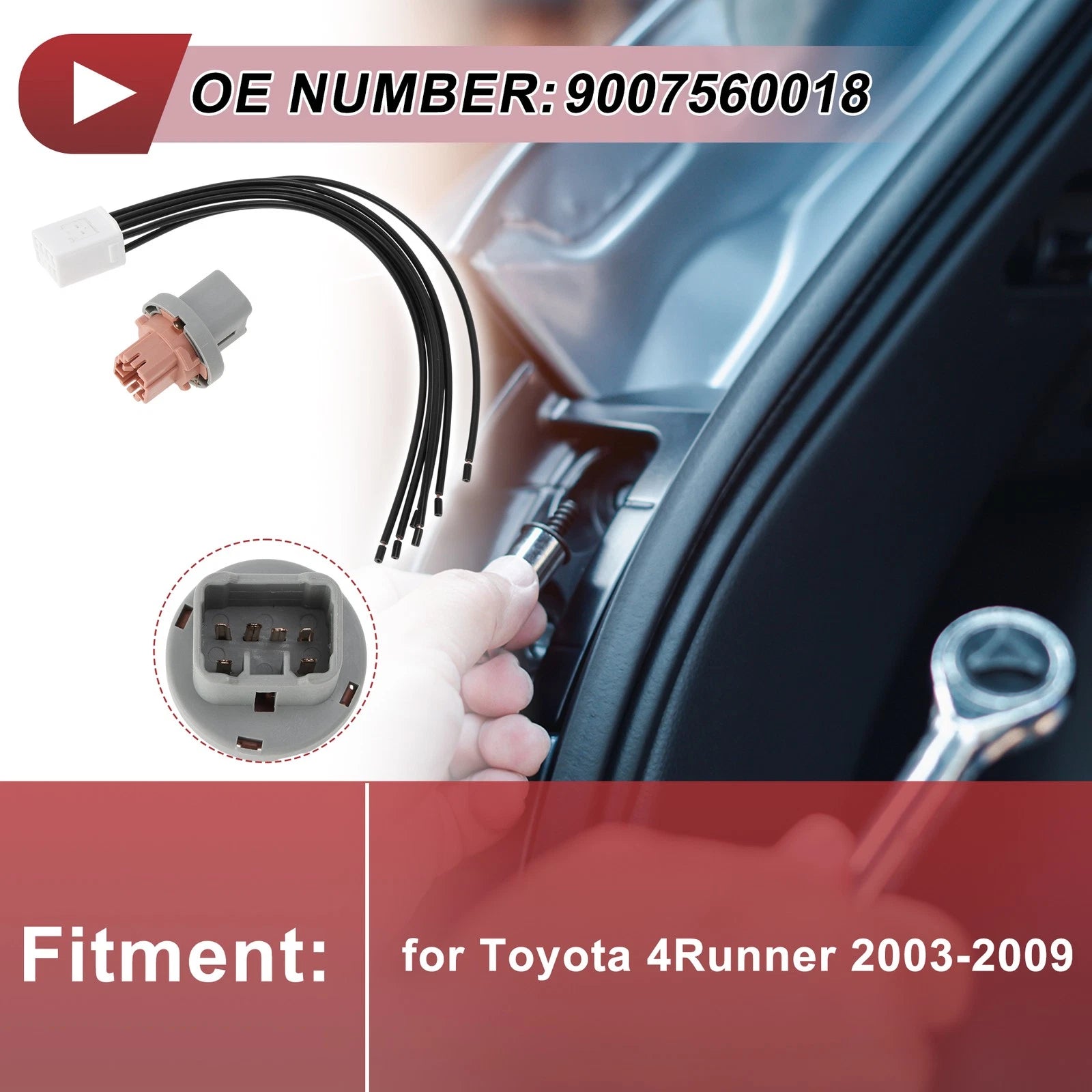 Tail Light Socket Wiring Set for Toyota 4Runner (2003–2009)