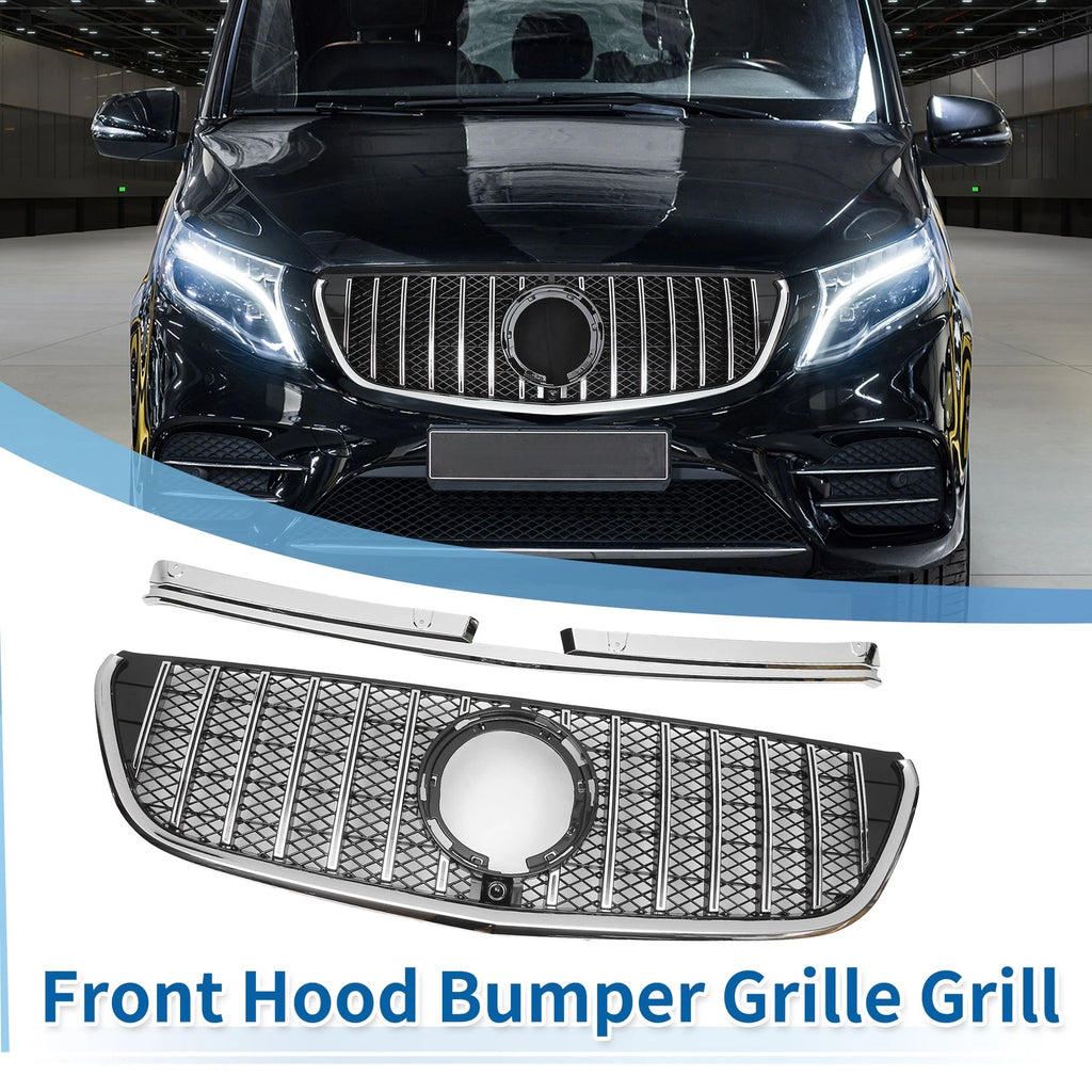 Front Upper Bumper Grille Grill Replacement for Mercedes-Benz Vito (2015–2024)
