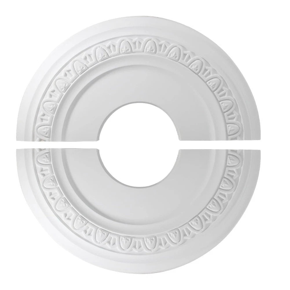 12 Inch White Ceiling Medallion for Fan Light Fixture