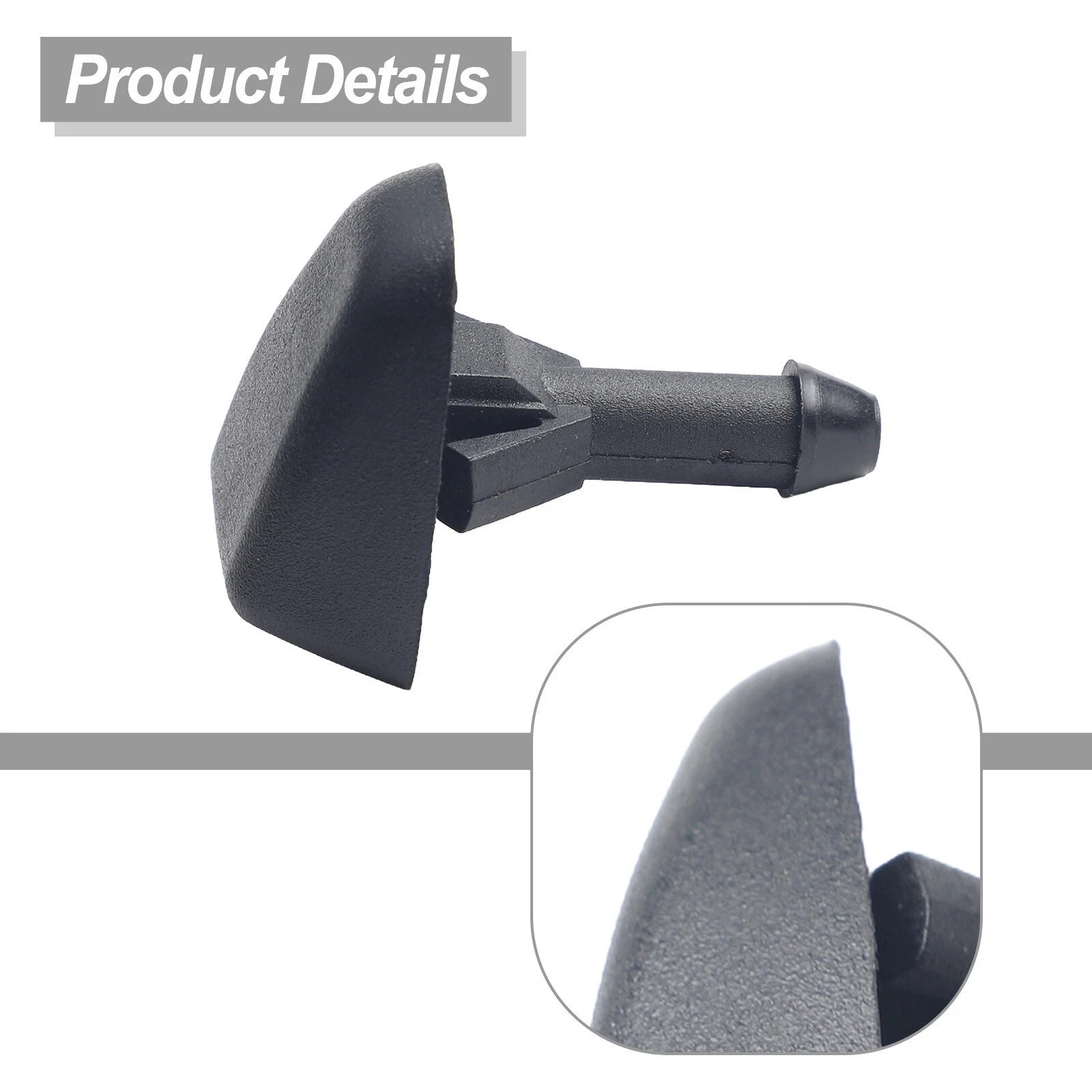 Wiper Nozzle for (2010–2023) - ABS Black, Dustproof