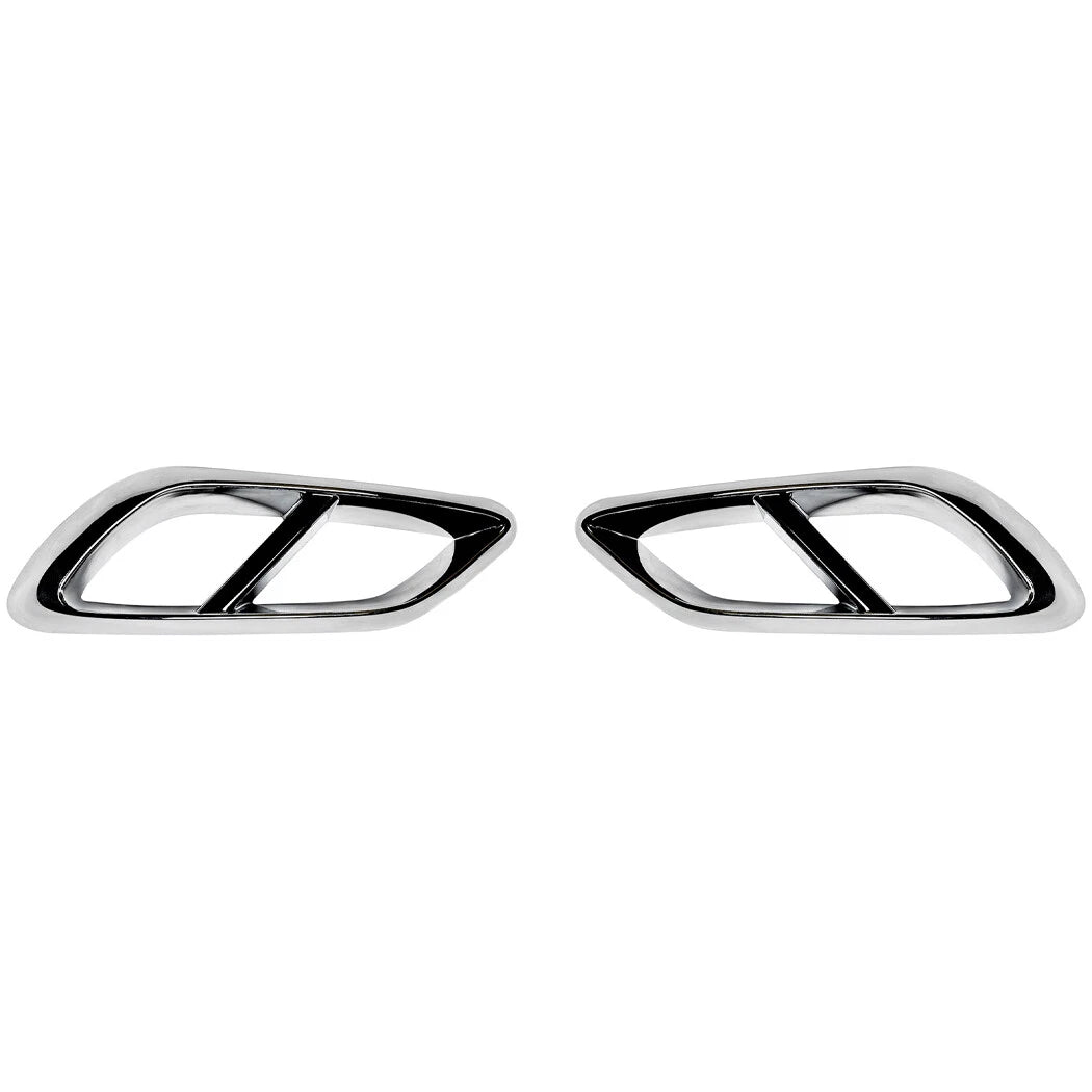 Chrome Rear Exhaust Muffler Pipe Tip Tailpipe Cover for Benz E-Class W214