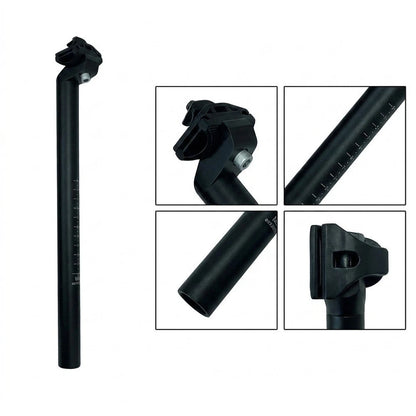 Black Aluminum Seatpost for MTB (27.2mm, 30.9mm, 31.6mm Diameter)