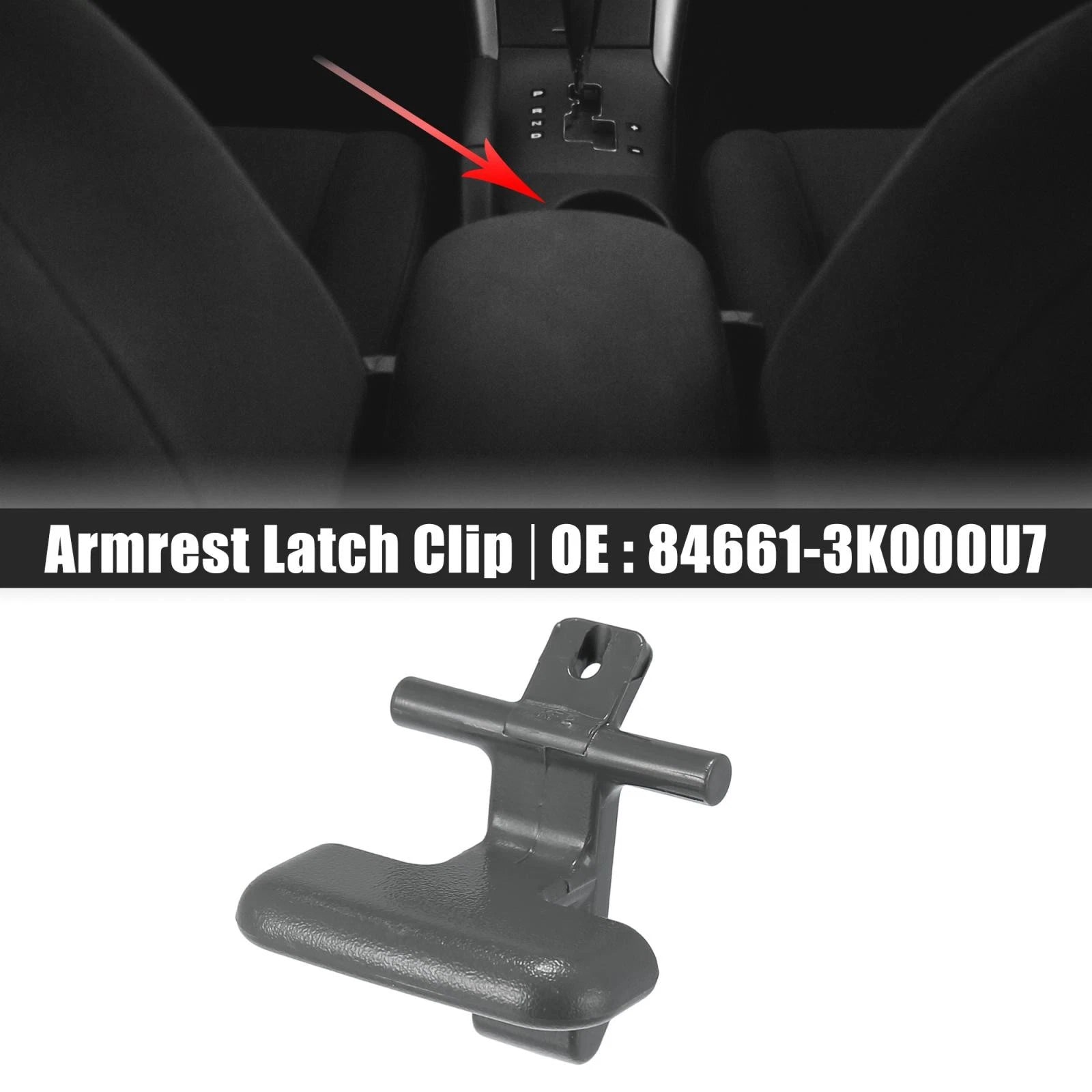 Upper Center Console Armrest Latch Clip Replacement for Hyundai Sonata (2009–2010)