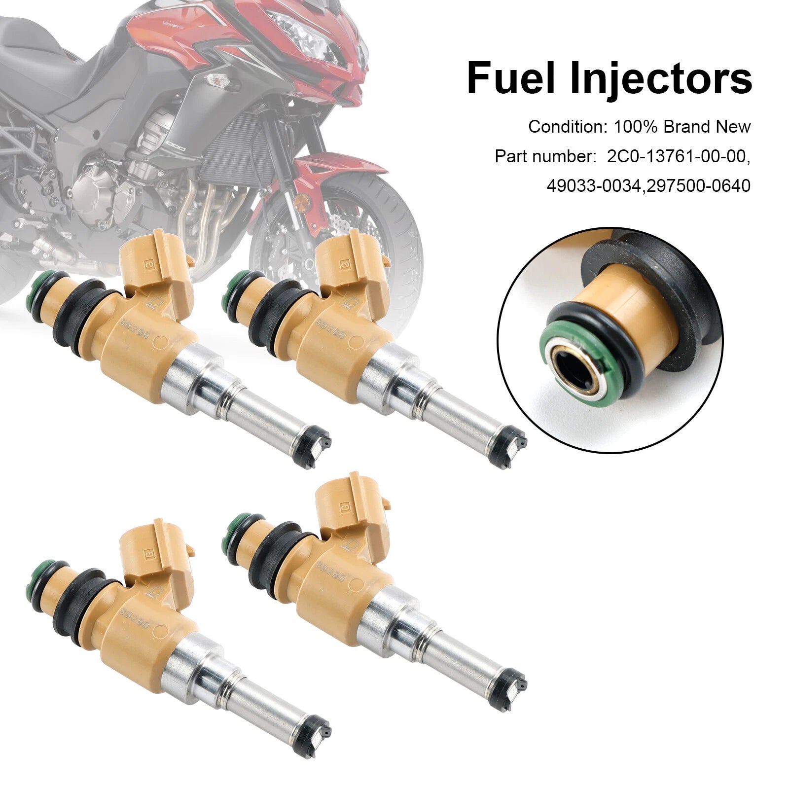 Set of 4 Fuel Injectors 49033-0034 297500-0640 for Yamaha YZF R1 R6