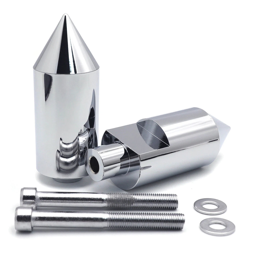 Chrome Spike Frame Sliders for Suzuki GSXR 1000 (2005–2006)