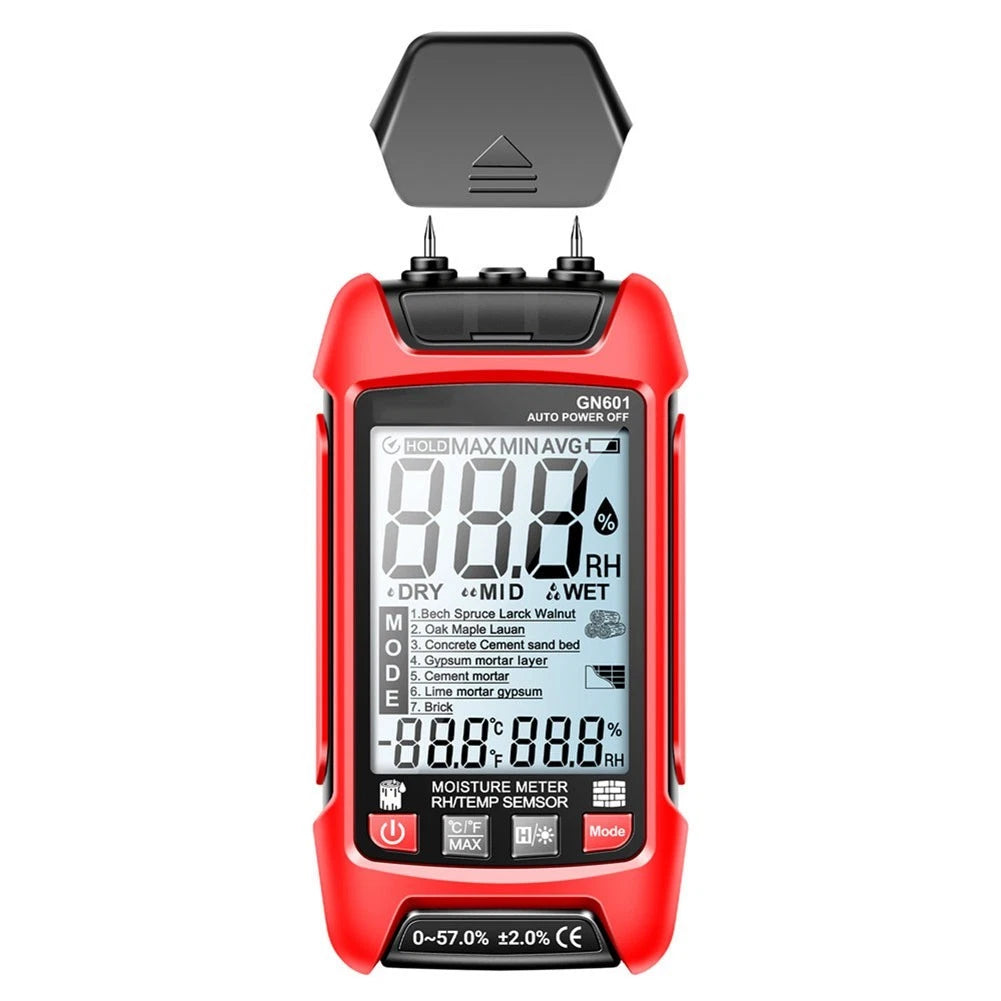 Wood Moisture Content Tester with Auto Shutdown and High Precision Sensor