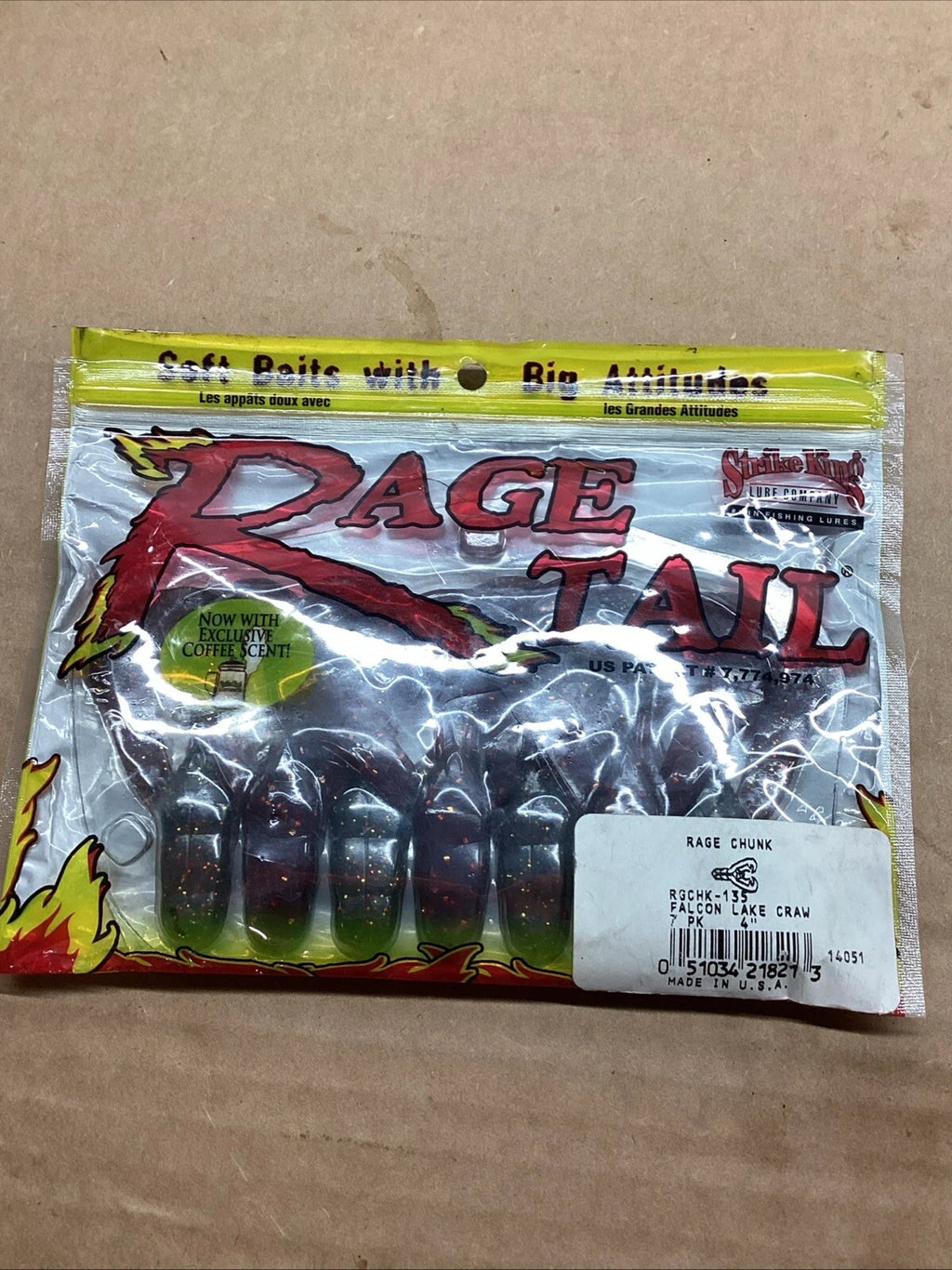 Rage Tail 4” Falcon Lake Craw 7 Pack for Strike King