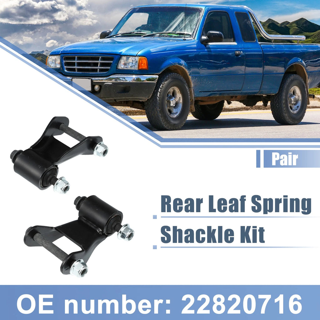 Rear Leaf Spring Shackle Kit Pair for GMC Sierra Chevy Silverado (2000–2018)