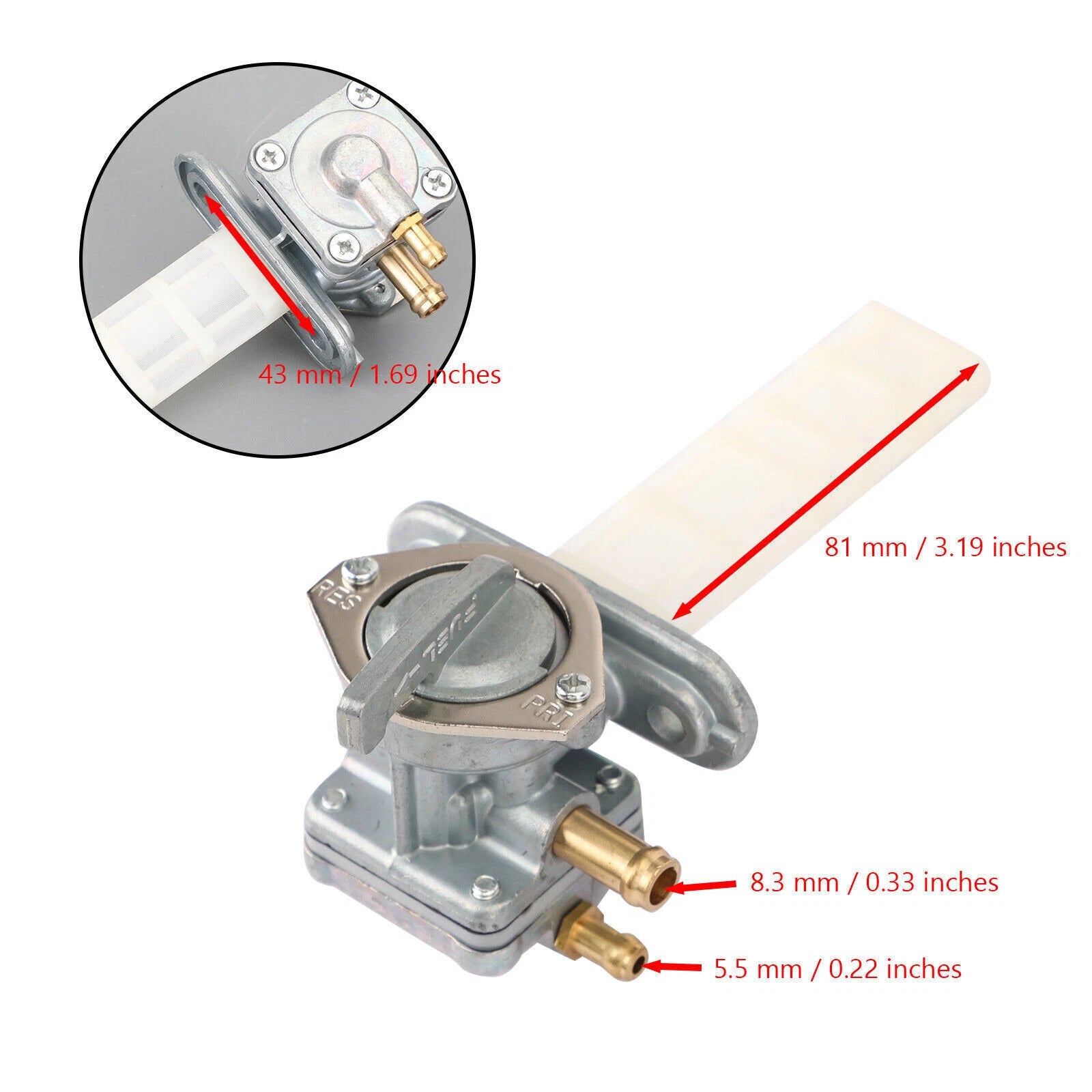 Fuel Valve Petcock for Kawasaki ZG1000 Concours 1000 (1986–2006) 51023-1130 T9