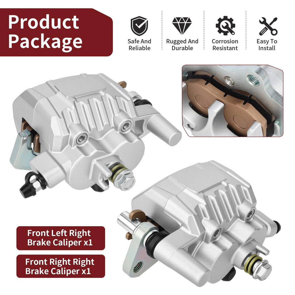 Front Brake Calipers 43041-Y012-934 43041-Y011-934 for Kawasaki Mule PRO MX (2019–2024)