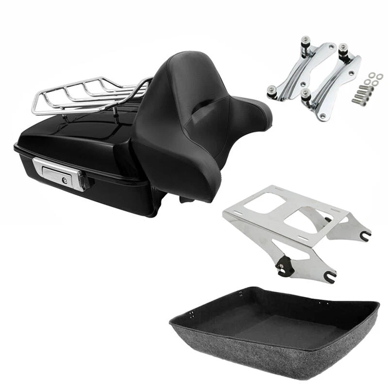 Chopped Trunk Backrest Rack Docking Kit for Harley Touring Road Glide (2014–2026)