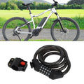 Adjustable Bike Chain Lock 5 Digit Reset for Bicycle Storage (Black)