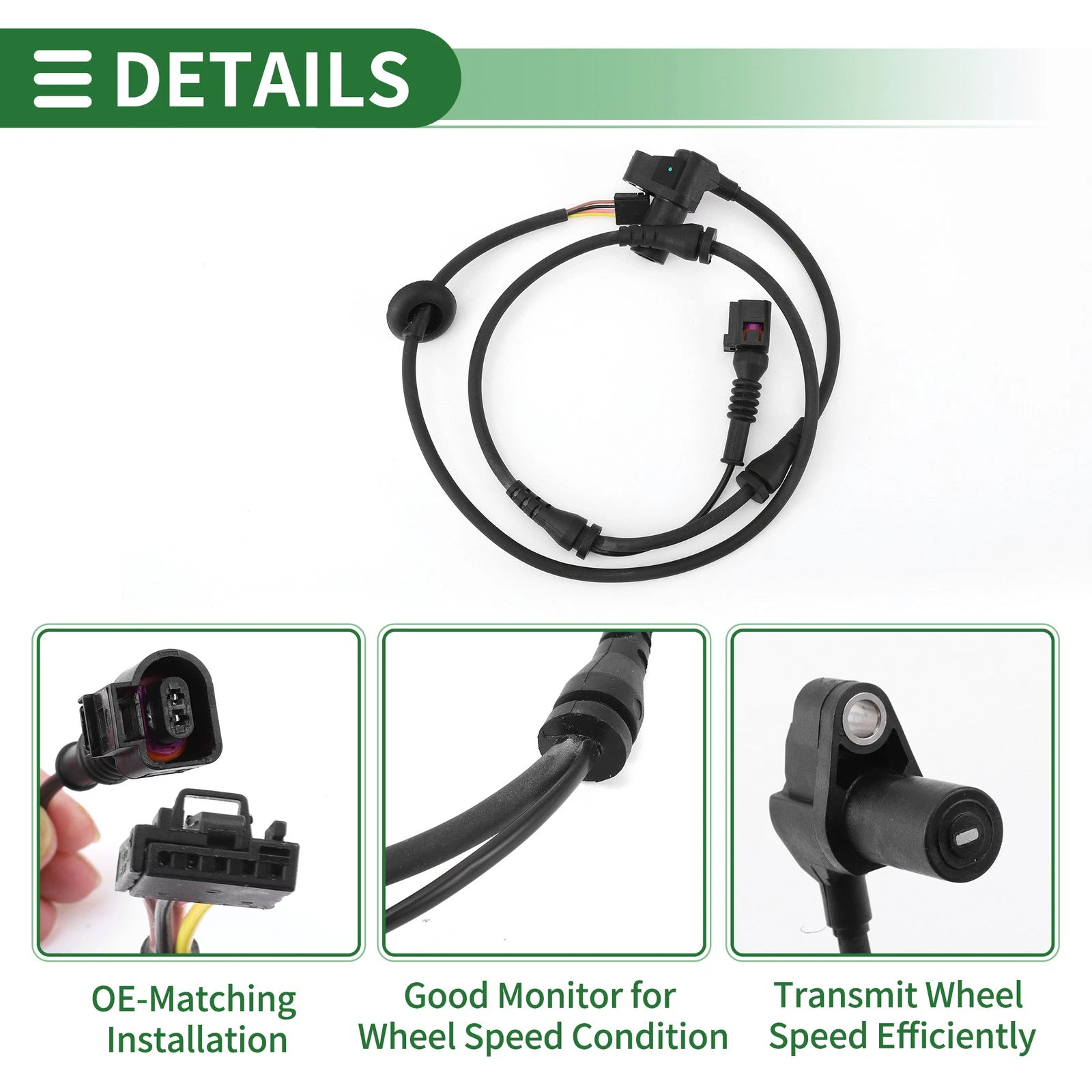 ABS Wheel Speed Sensor for Audi A4 B6 (2001–2005) 8E0927803A/8E0927803