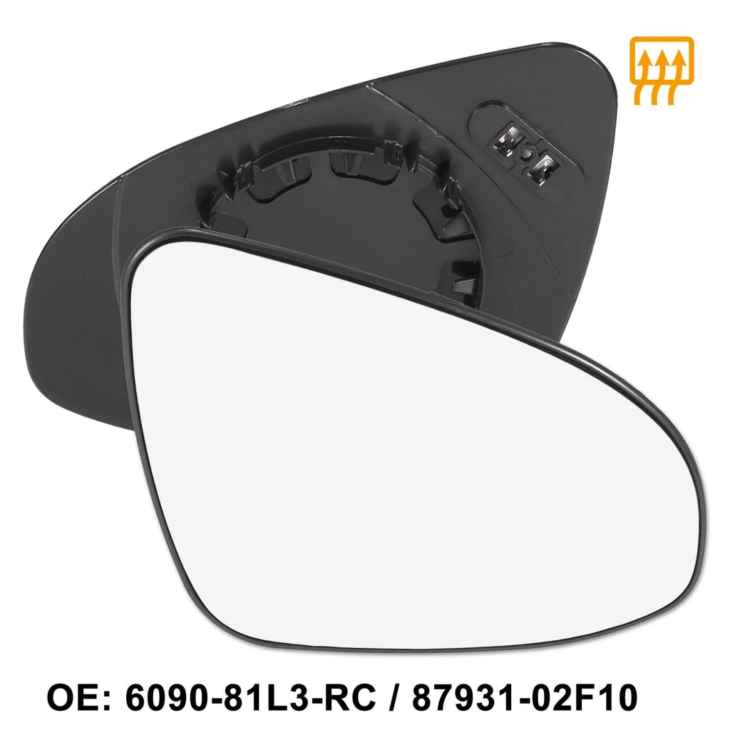 Right Side Heated Mirror Glass with Backing Plate for Toyota C-HR (2018–2022)