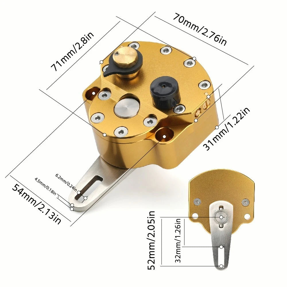 Universal Adjustable Steering Damper Stabilizer for Motorcycle (Gold)