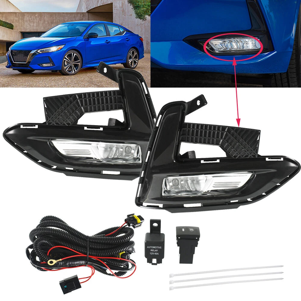 Clear Lens Bumper Fog Light Lamp Replacement for Nissan Sentra/SYLPHY (2020–2021)