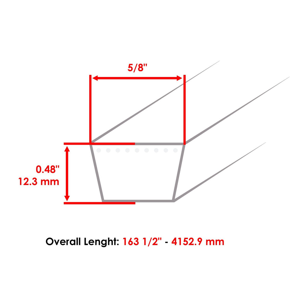 Deck Belt Replacement for Husqvarna RedMax Dixon LZ7227 ZTH6125 (2011–2018)