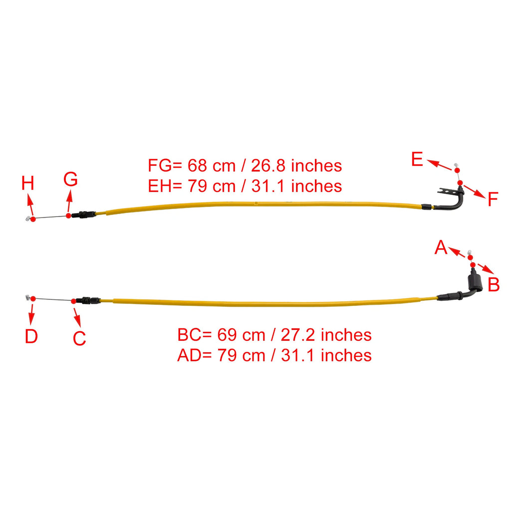 Throttle Cable Wire for Suzuki GSXR1000 (2009–2016) Yellow