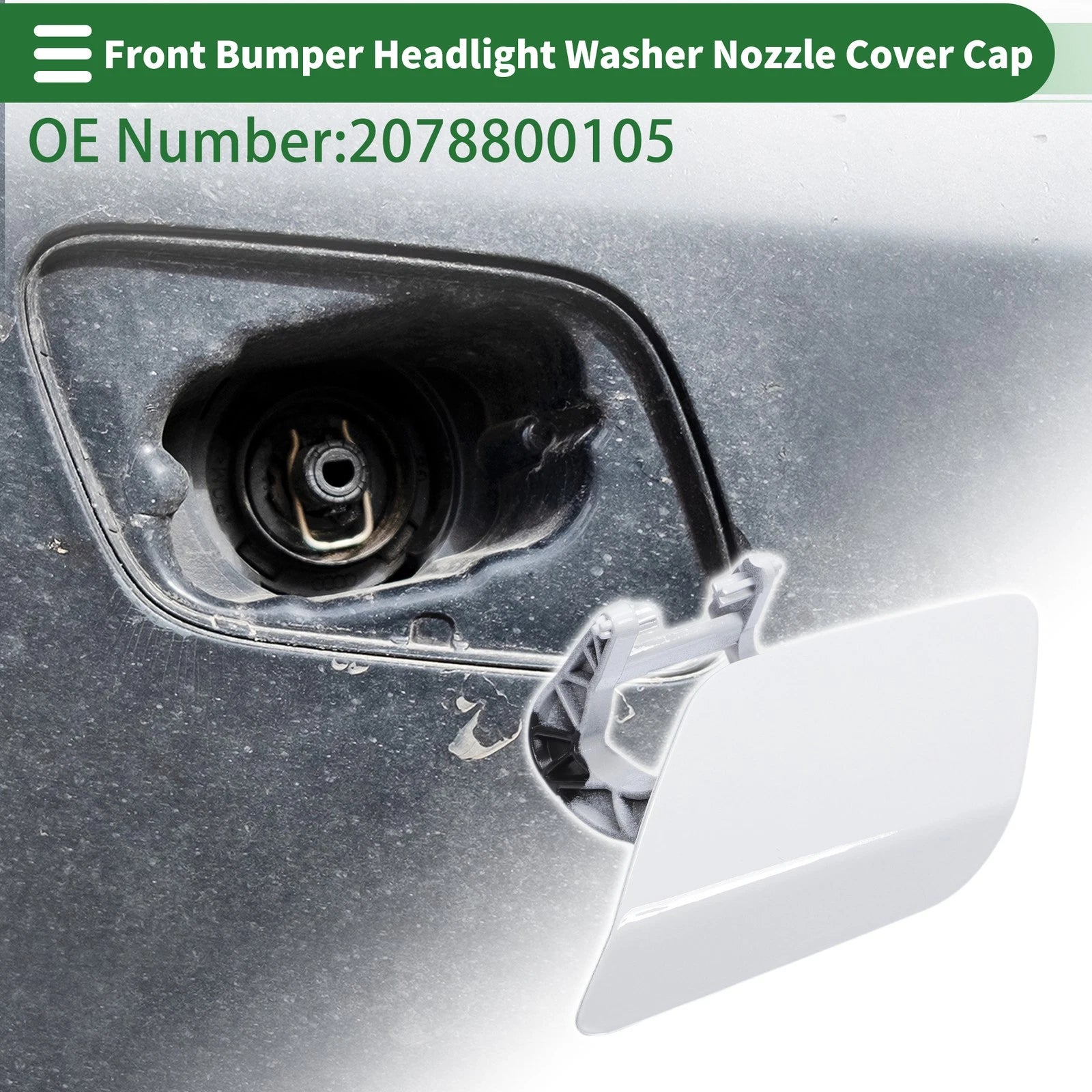 Front Left Side Headlight Washer Nozzle Cover for Mercedes-Benz E550 (2010–2016)