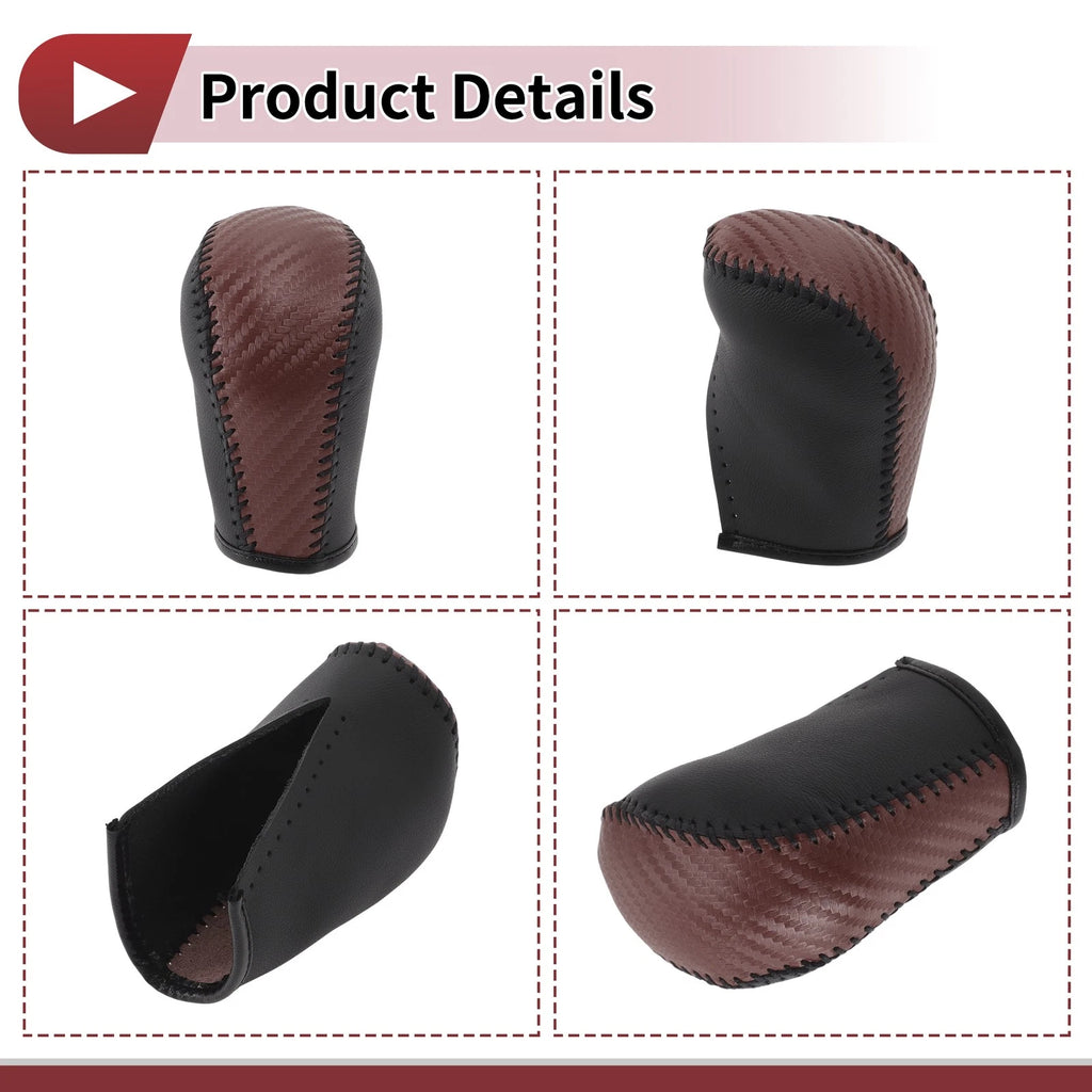 Gear Shift Knob Cover for Subaru Forester (2006–2012) Black Brown