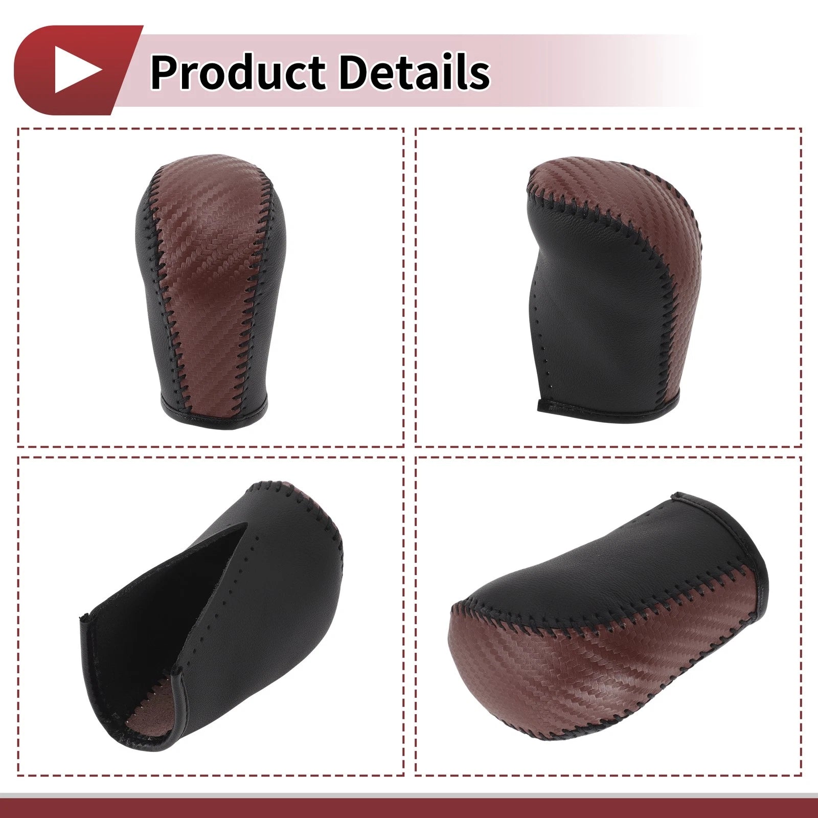 Gear Shift Knob Cover for Subaru Forester (2006–2012) Black Brown