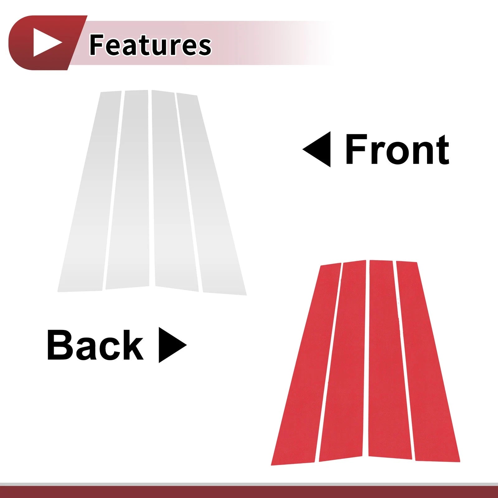 Door Pillar Window Trim Replacement for Toyota Tundra (2000–2006) Front Left Right