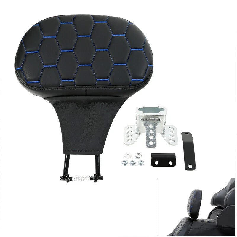 Black Driver Backrest Pad for Harley Touring CVO Road Glide Trike (1988–2023)