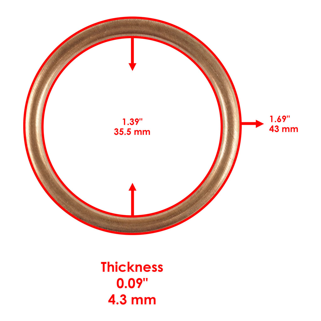 4-Pack Exhaust Pipe Gasket for Honda CB650 CB650C (1979–1982)